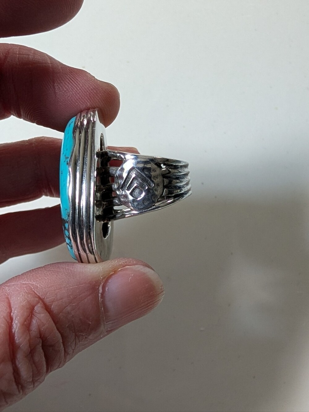 Silpada Sterling Silver and Turquoise Tumbled Turquoise Ring Retired 2017 - Picture 3 of 5